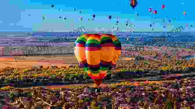 A Colorful Hot Air Balloon Floating Over The Albuquerque Skyline Moon Santa Fe Taos Albuquerque (Travel Guide)