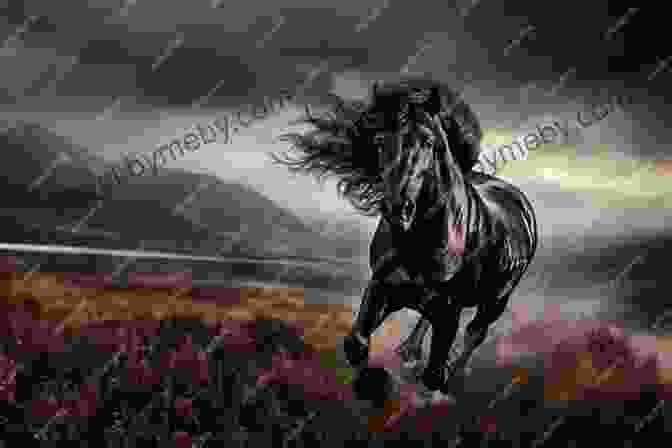 A Majestic Black Stallion Galloping Amidst The Rugged Appalachian Mountains Lost Mountain Stallion Ralph Galeano