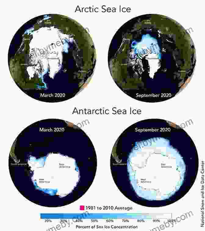 A Satellite Image Of The Arctic With Receding Ice Caps Dangerous Passage: Issues In The Arctic