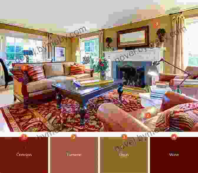 A Warm And Inviting Living Room With A Color Palette Featuring Shades Of Beige, Navy, And Gold. A Colorful Home: Create Lively Palettes For Every Room