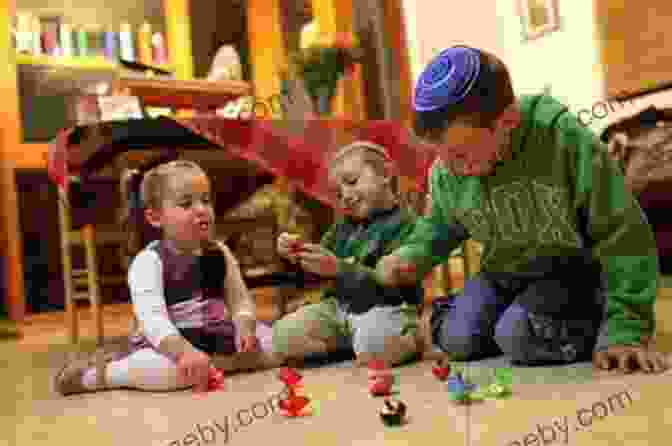 Children Playing A Vibrant Dreidel Game, Laughing And Learning About Hanukkah Traditions Chanukah In Pictures And Words: A Holiday Interactive (Jewish Holiday Interactive For Children 2)