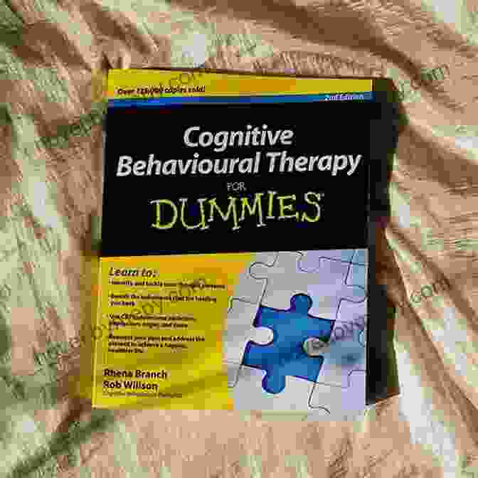 Cognitive Behavioural Therapy For Dummies Book Cover With A Bright Yellow Background And A Blue And White Speech Bubble Containing The Word Cognitive Behavioural Therapy For Dummies