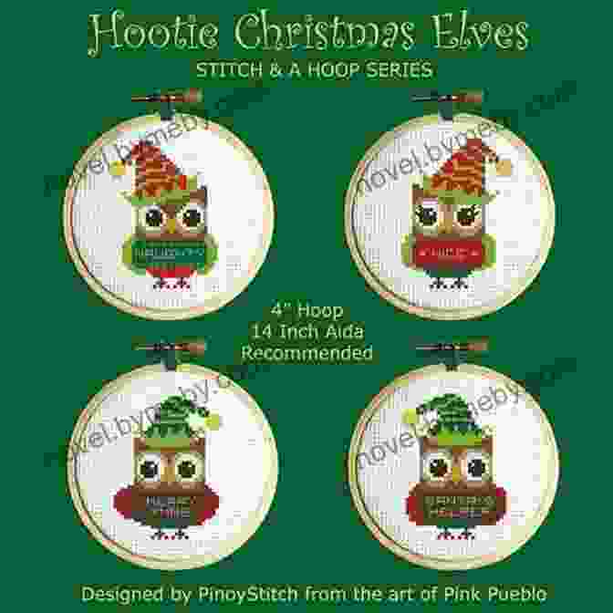 Hootie Christmas Elves Mini Cross Stitch Chart Handmade Gifts Hootie Christmas Elves Mini Cross Stitch Chart