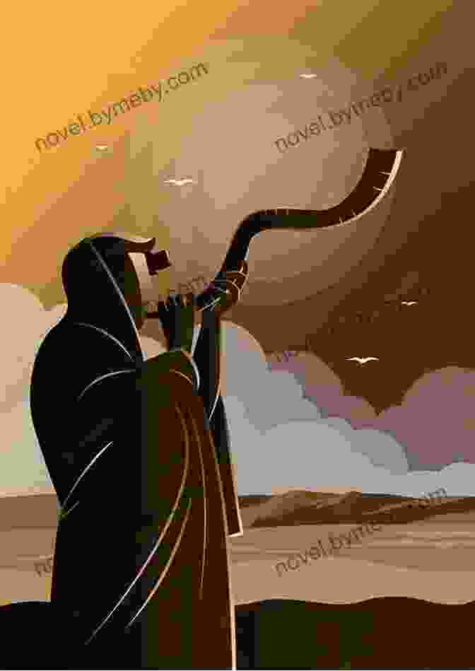 Illustration From The Book 'Rosh Hashanah Is Coming' Showing A Man Blowing The Shofar Rosh Hashanah Is Coming Tracy Newman