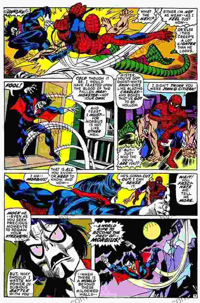 Interior Page Featuring Morbius Battling Spider Man Morbius Epic Collection: The Living Vampire