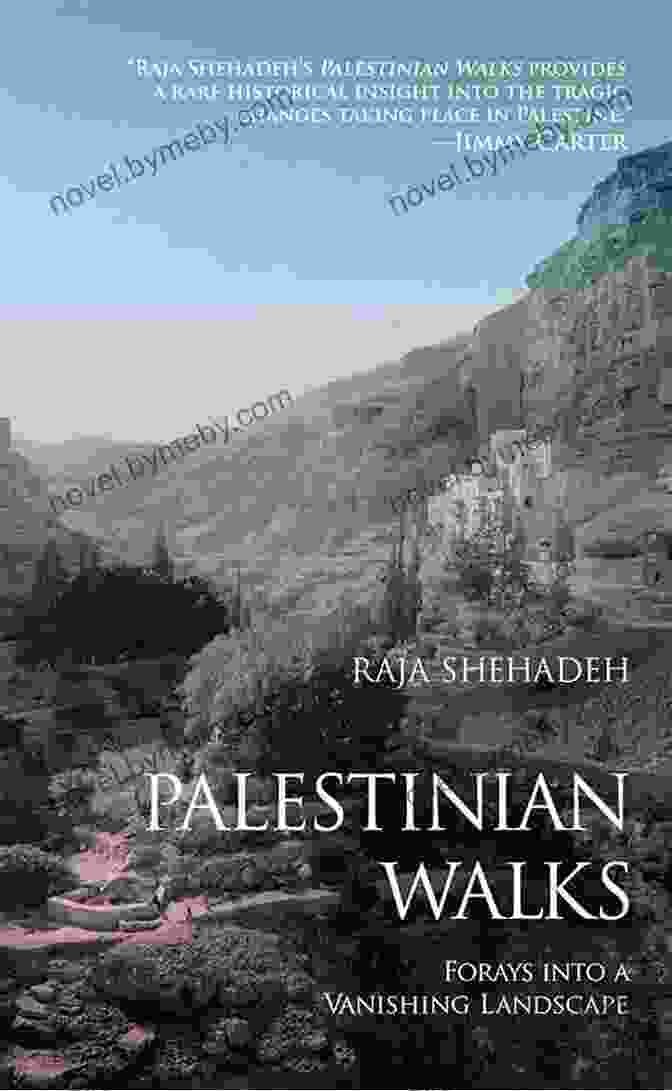 Palestinian Walks: Forays Into A Vanishing Landscape Book Cover Featuring An Old Man Walking Through A Field With A Mosque In The Background Palestinian Walks: Forays Into A Vanishing Landscape