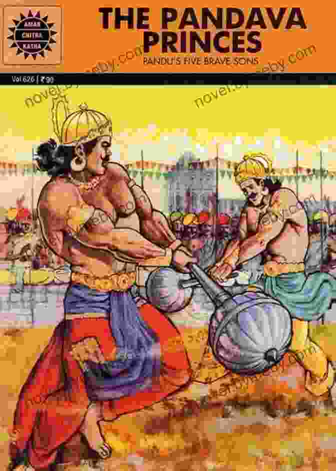 Pandava Novel Cover Artwork Featuring The Five Pandava Brothers In Battle Aru Shah And The City Of Gold: A Pandava Novel 4 (Pandava Series)