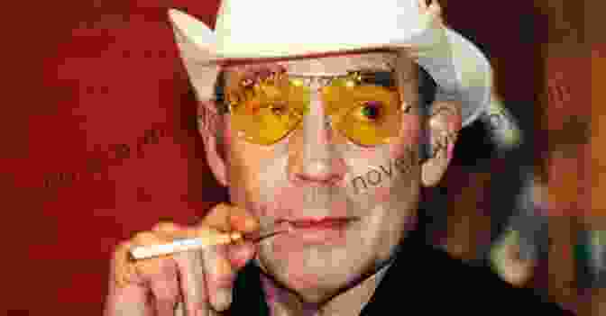 Portrait Of Hunter S. Thompson, A Man With A Goatee, Sunglasses, And A Cigarette In His Mouth Outlaw Journalist: The Life And Times Of Hunter S Thompson