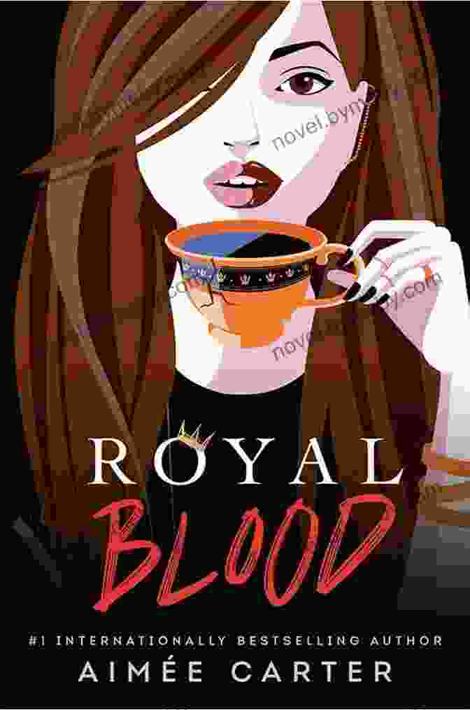 Royal Blood Book Cover Featuring A Woman In A Red Dress Against A Backdrop Of London Landmarks Royal Blood (The Royal Spyness 4)