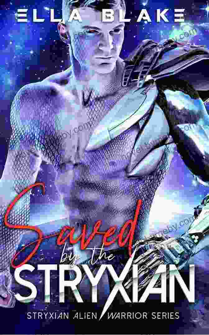 Saved By The Stryxian Book Cover Featuring A Young Woman And A Stryxian Warrior Against A Futuristic Cityscape Background Saved By The Stryxian: A Sci Fi Alien Romance (Stryxian Alien Warriors 2)