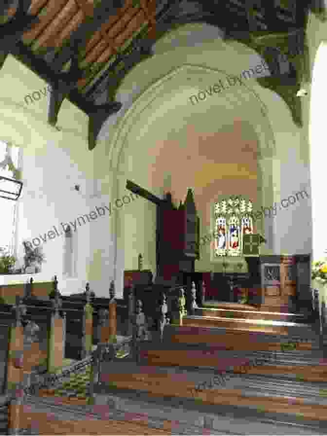 The Interior Of St. Mary's Church In Akenfield, Showcasing Its Medieval Architecture And Intricate Stained Glass Windows. Akenfield: Portrait Of An English Village