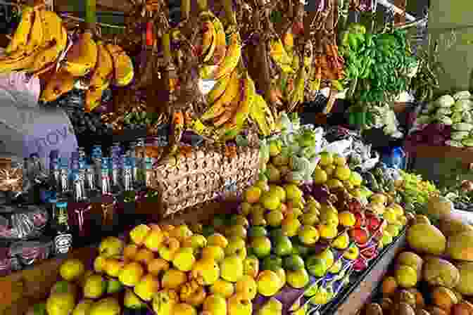 Vibrant Belizean Market Scene With Colorful Fruits, Vegetables, And Fresh Seafood Taste Of Belize: A Food Travel Guide