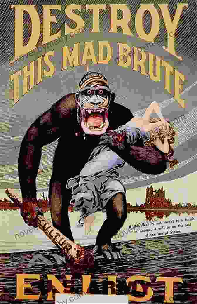 WWI Anti German Poster Depicting A German Soldier As A Devilish Figure Posters Of The First World War (Shire General 8)