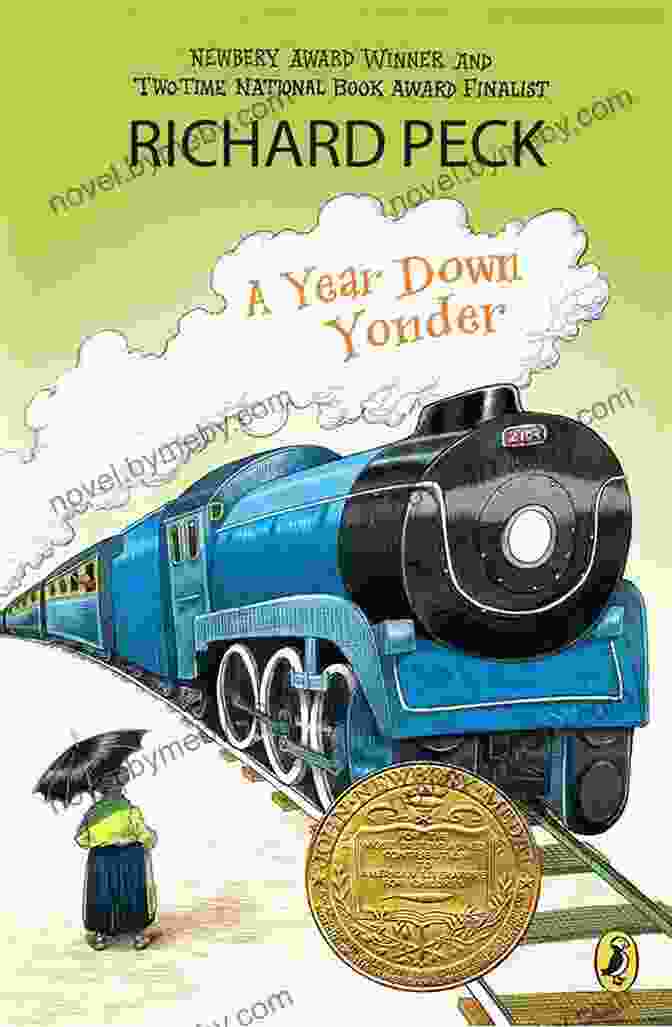 Year Down Yonder Book Cover Featuring A Young Girl Sitting On A Porch Swing A Year Down Yonder Richard Peck